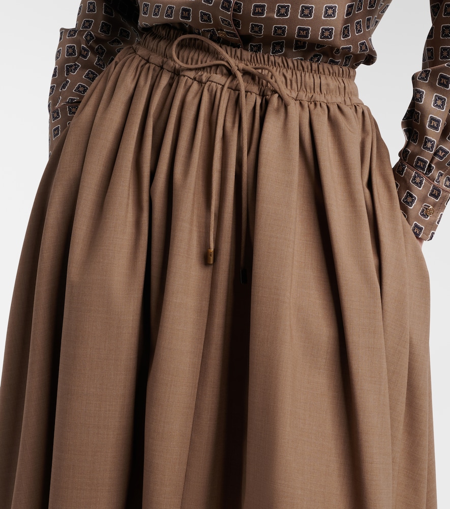  Max Mara Max Mara Livrea Virgin Wool Midi Skirt 