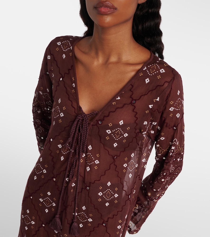  Juliet Dunn Juliet Dunn Bestickter Kaftan Aus Baumwolle 