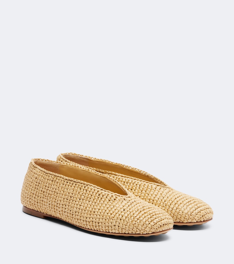 Rosa Raffia Ballet Flats