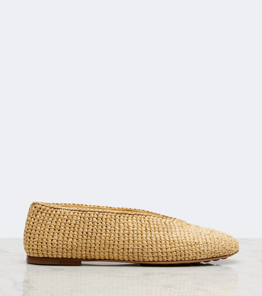 Rosa Raffia Ballet Flats