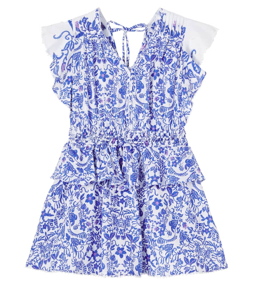 Poupette St Barth Noemi Floral Cotton Dress In Blue