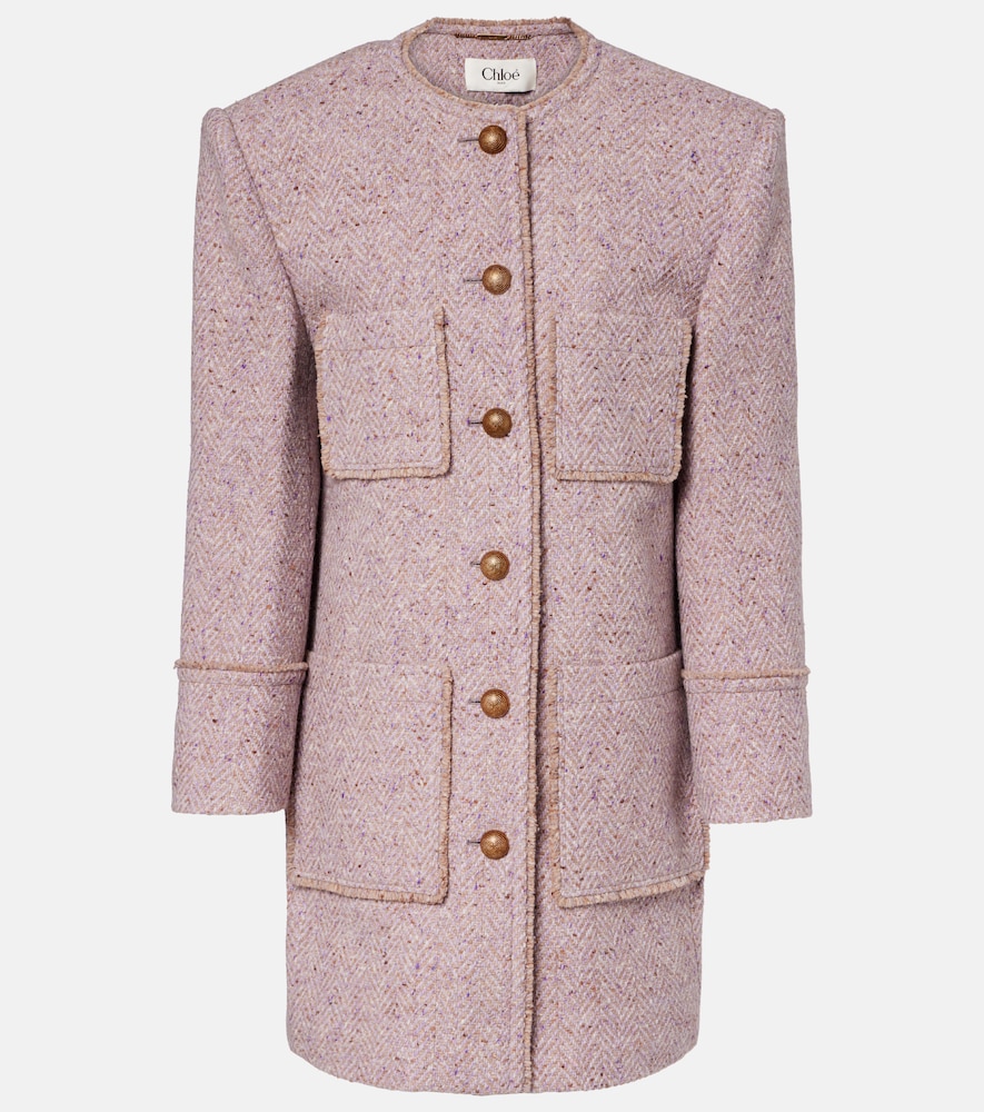 Chloe Chloé Wool-blend tweed coat