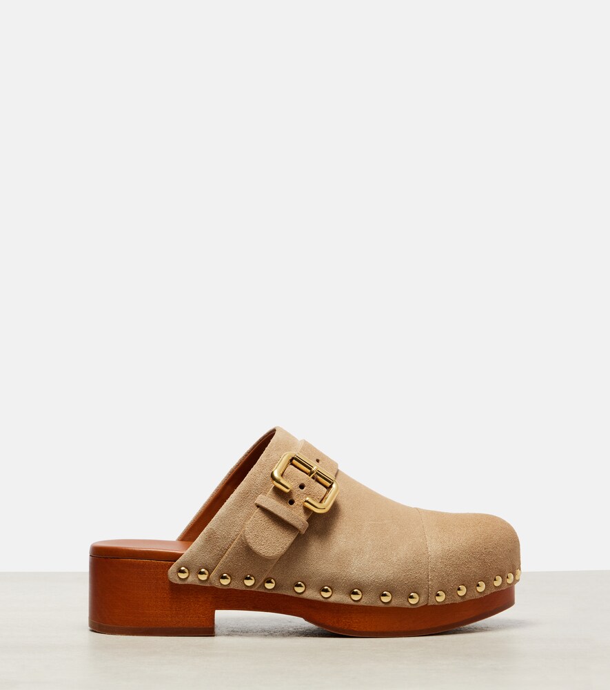 Chloe Chloe Jeannette 40 Embellished Suede Clogs 