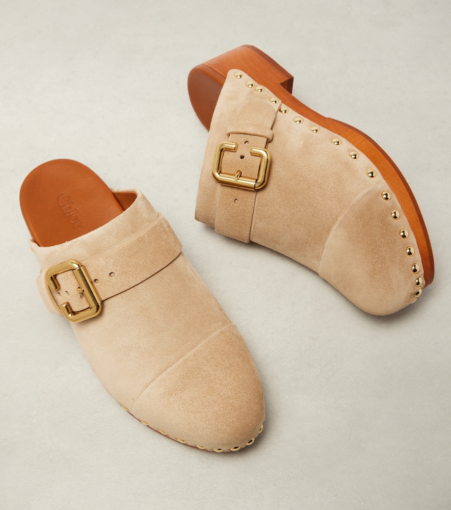  Chloe Chloe Jeannette 40 Embellished Suede Clogs 