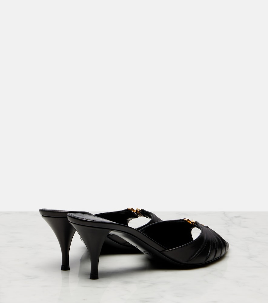  Saint Laurent Saint Laurent Babylone 60 Leather Mules 