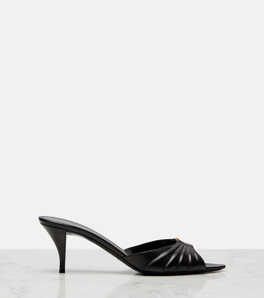  Saint Laurent Saint Laurent Babylone 60 Leather Mules 