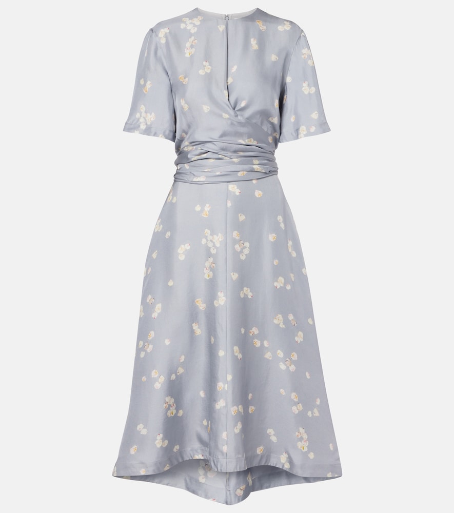 Altuzarra Kirsty floral draped silk midi dress