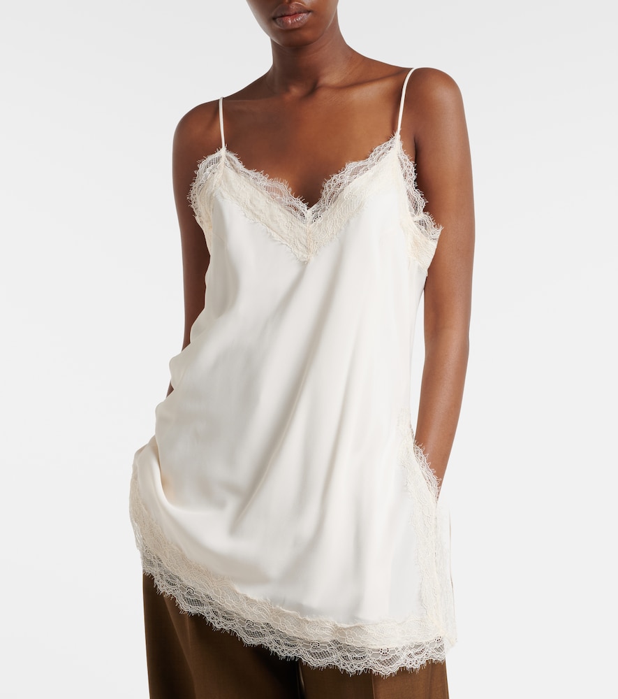 Rohe Róhe Top Aus Satin Mit Spitze 