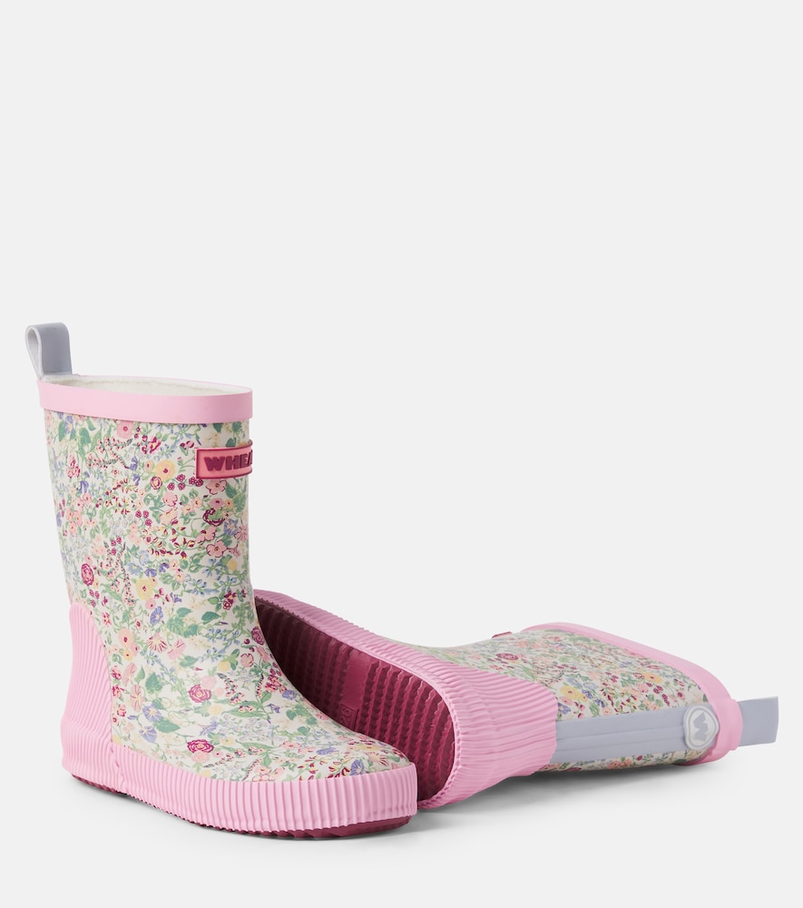  Wheat Wheat Welly Floral Rain Boots 