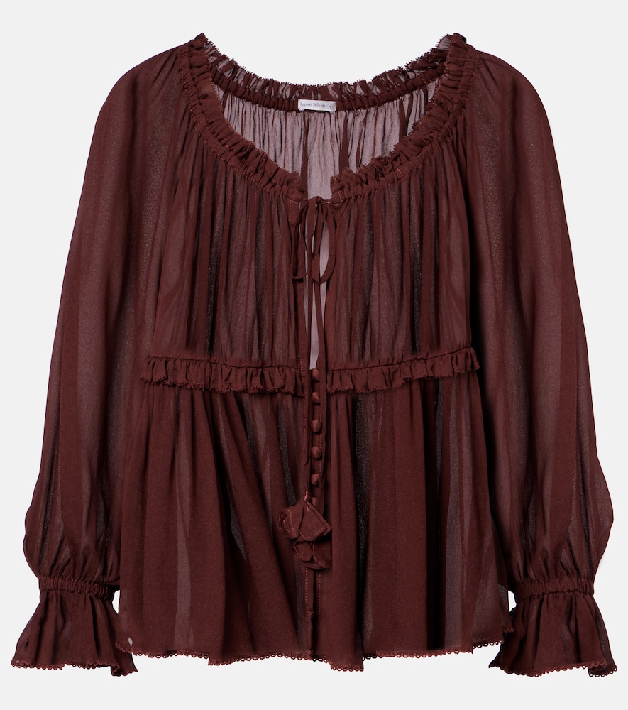 Poupette St Barth Moon ruffled blouse