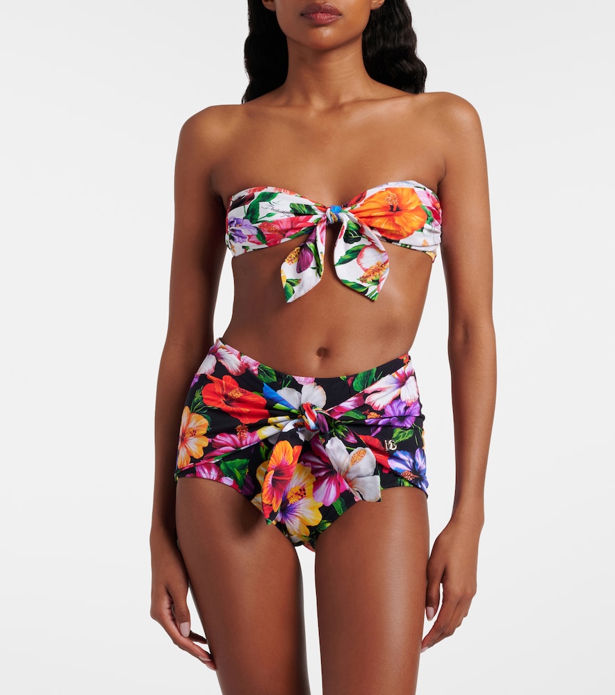 Dolce & Gabbana Bow-detail floral bikini
