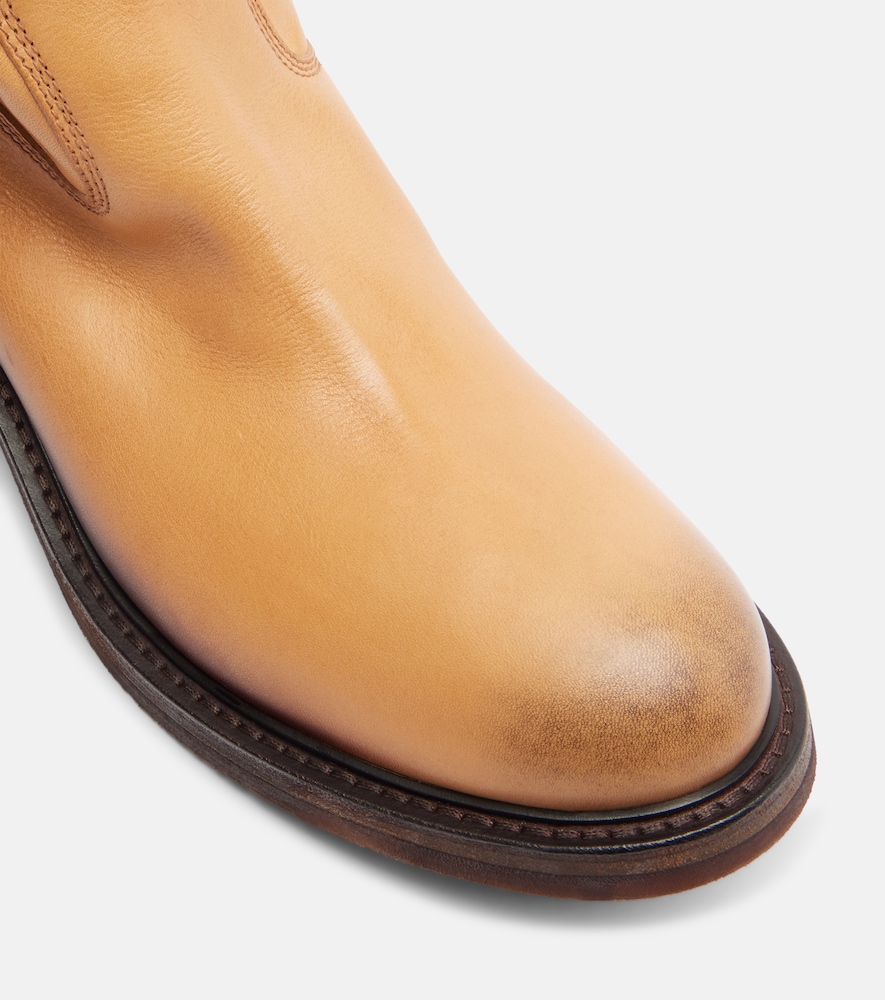  Miu Miu Miu Miu Foule Leather Ankle Boots 