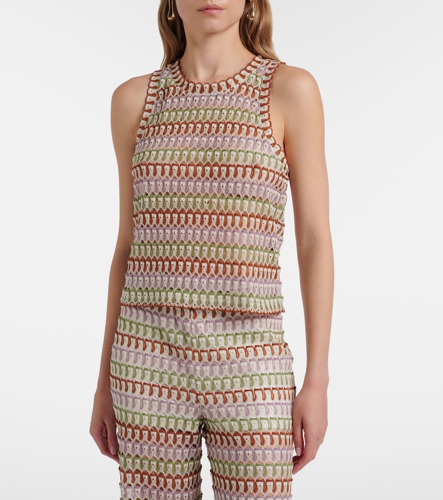 Veronica Beard Rhett crochet tank top