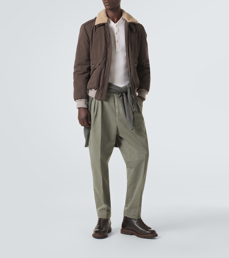 Waffle-Knit Cotton And Cashmere Henley Shirt