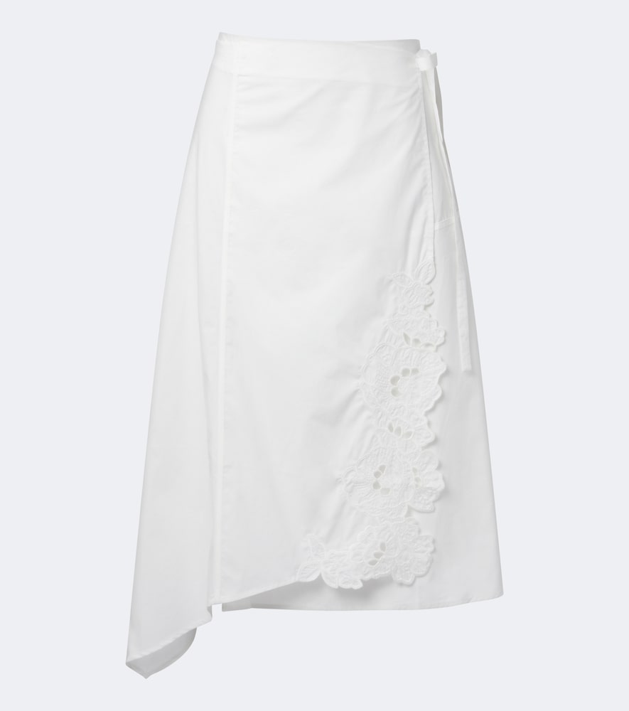 SIR Klara asymmetric cotton midi skirt