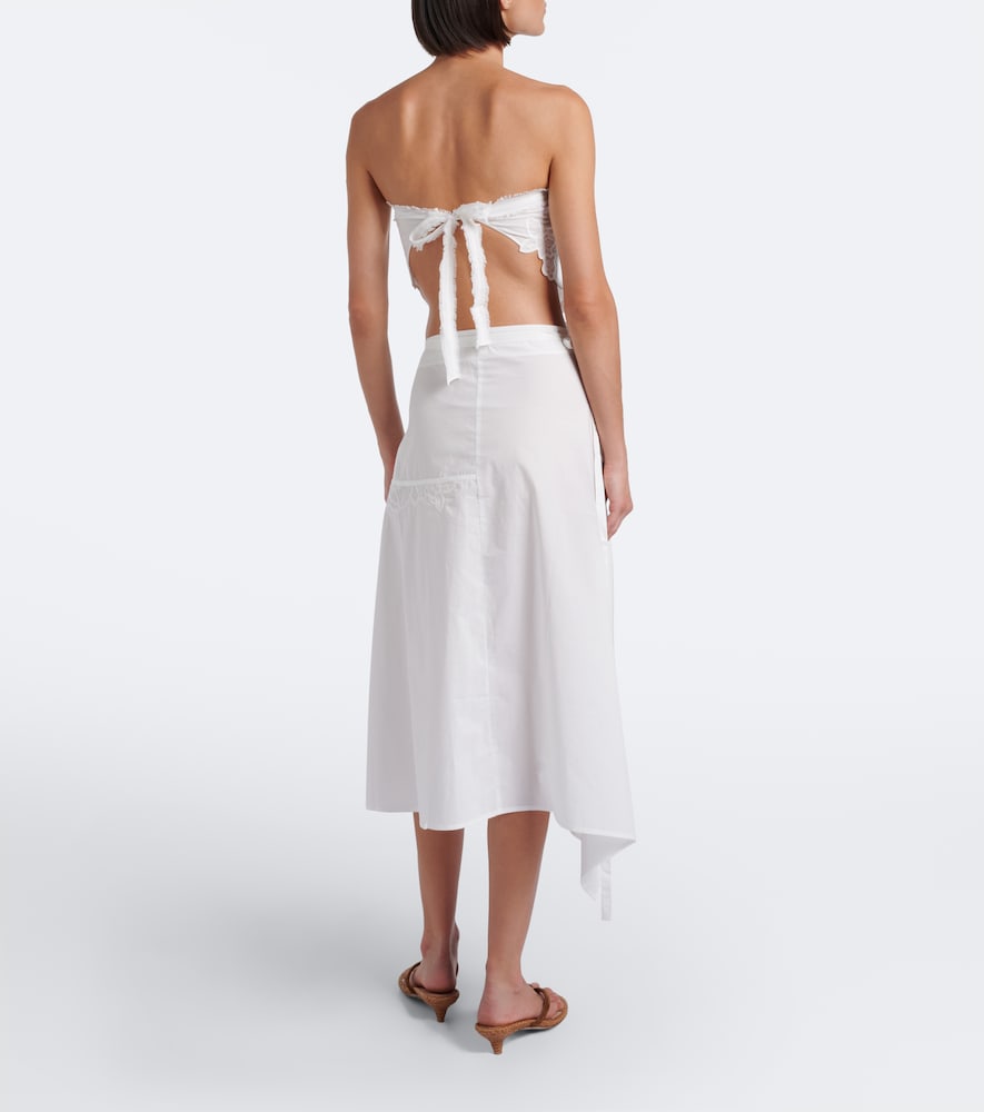 SIR Klara asymmetric cotton midi skirt | Thumbnail 4