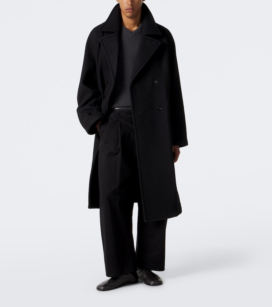 Double-Breasted Wool And Alpaca Coat