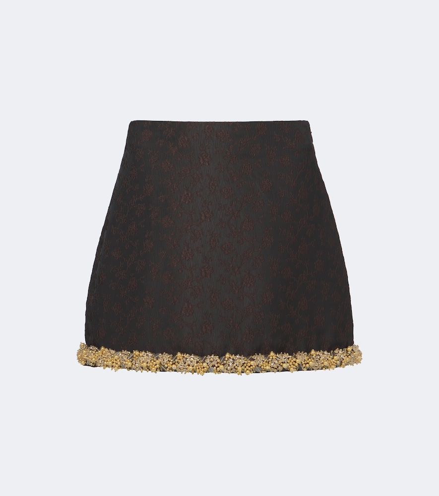 Idina embellished jacquard miniskirt