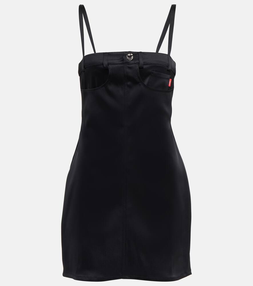 Coperni Bustier top satin crêpe minidress