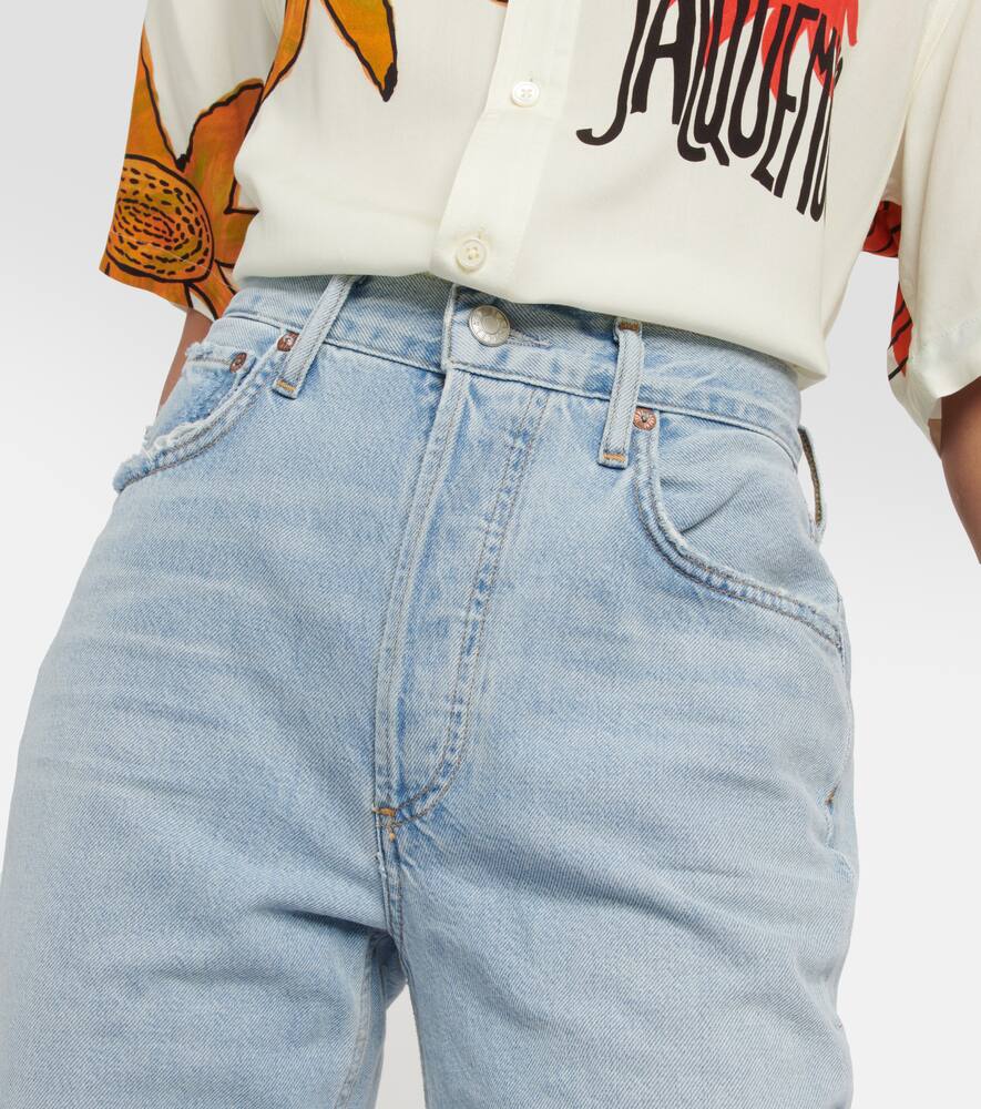 Shop Agolde Riley High-rise Cropped Jeans In Reputation