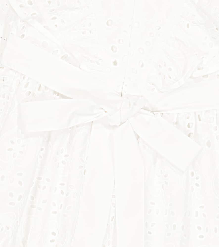Paade Mode Broderie Anglaise Cotton Dress In Iona White