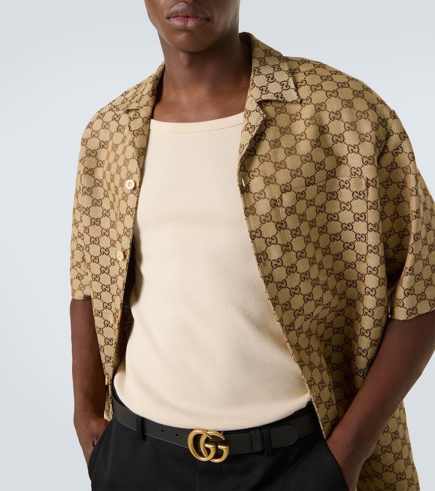 Gucci Gucci Chemise GG en jacquard de lin melange Shoppingscanner