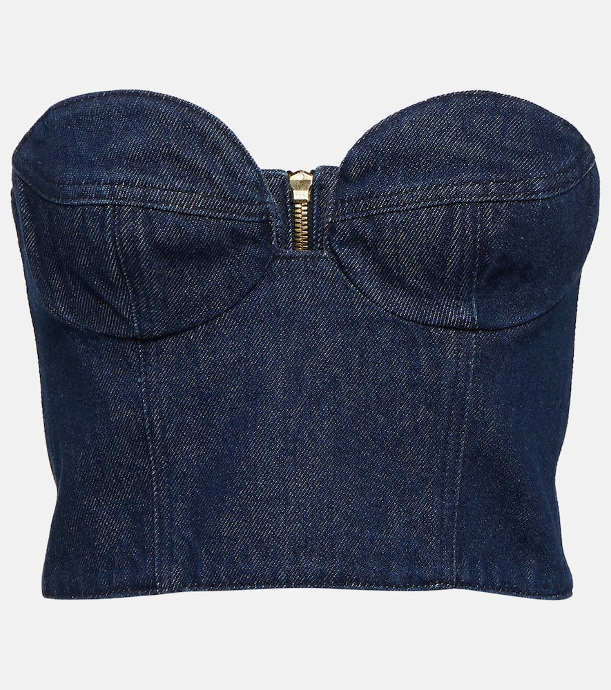 Denim bustier top
