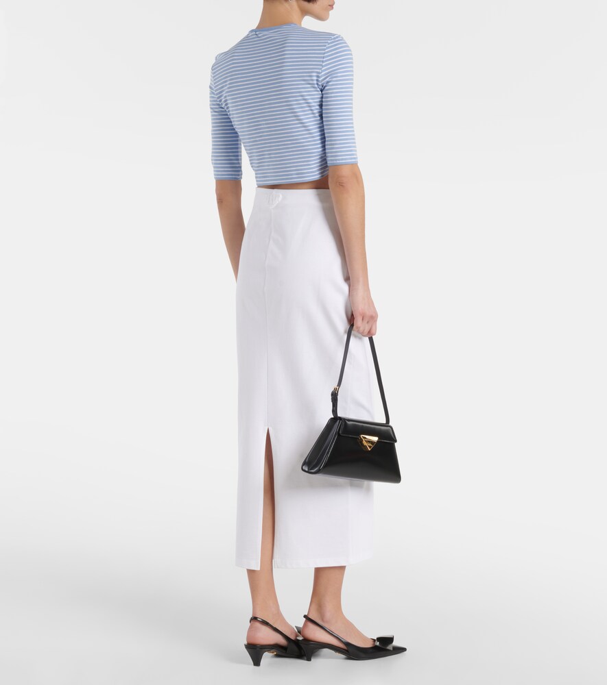  Prada Prada Cropped-top Aus Einem Baumwollgemisch 