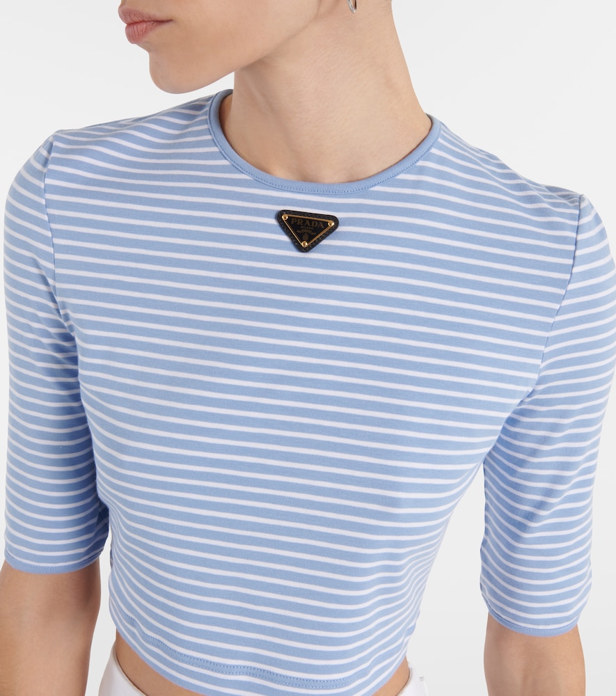  Prada Prada Cropped-top Aus Einem Baumwollgemisch 