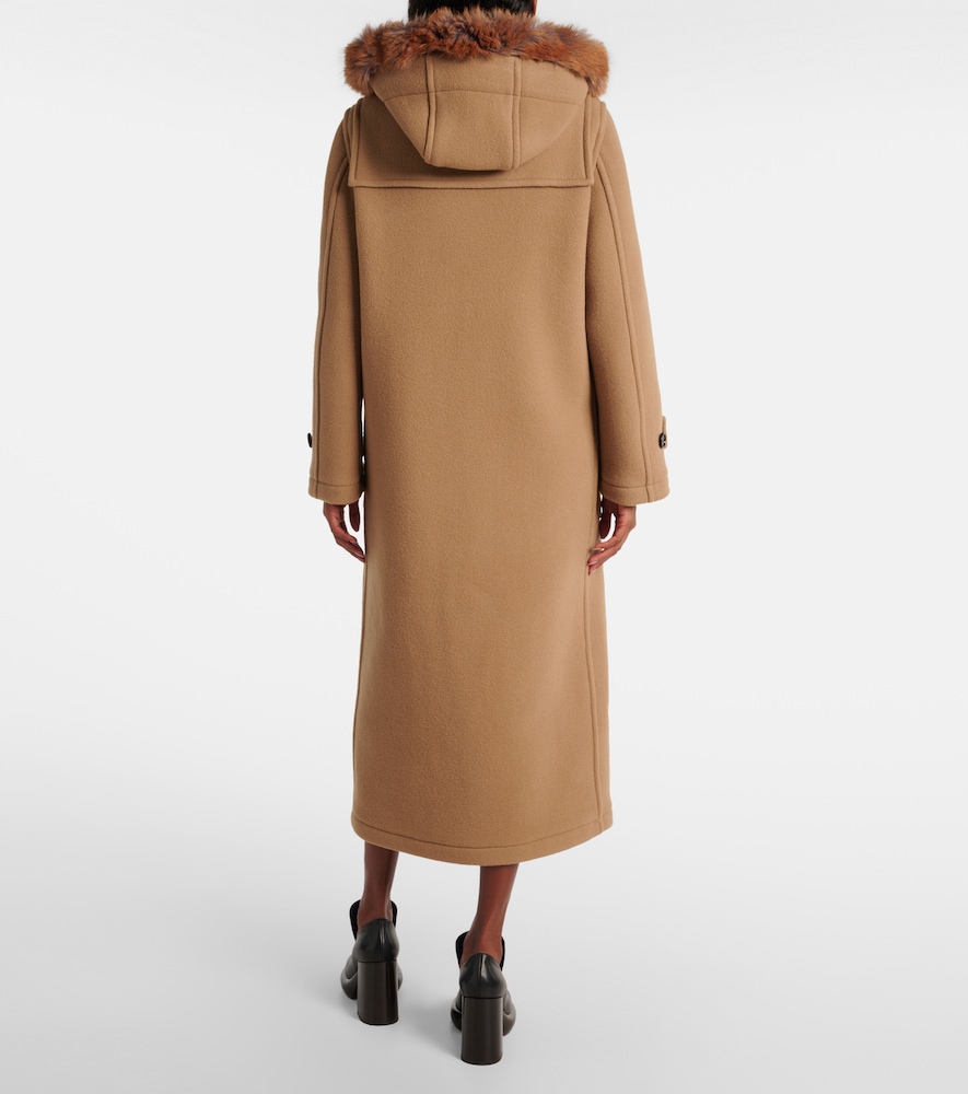  Burberry Burberry Mantel Aus Wolle Mit Faux Fur 