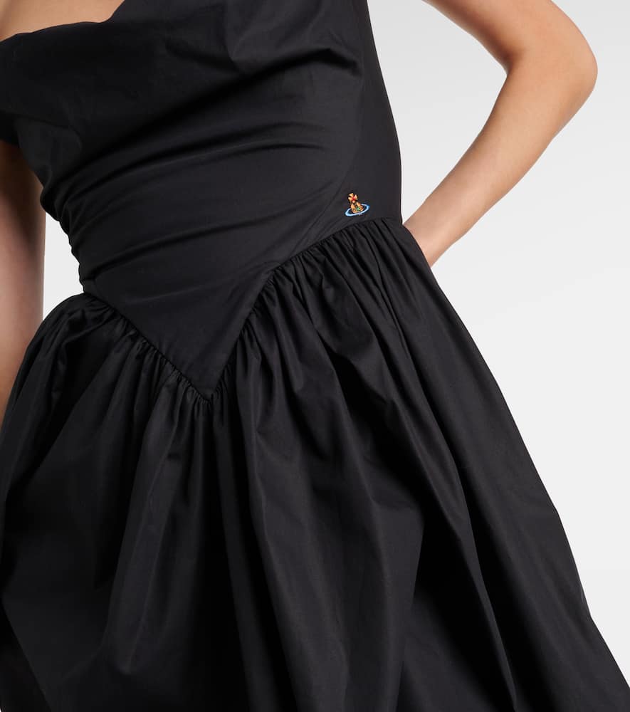 Vivienne Westwood Orb Embroidered Sleeveless Midi Dress In Black
