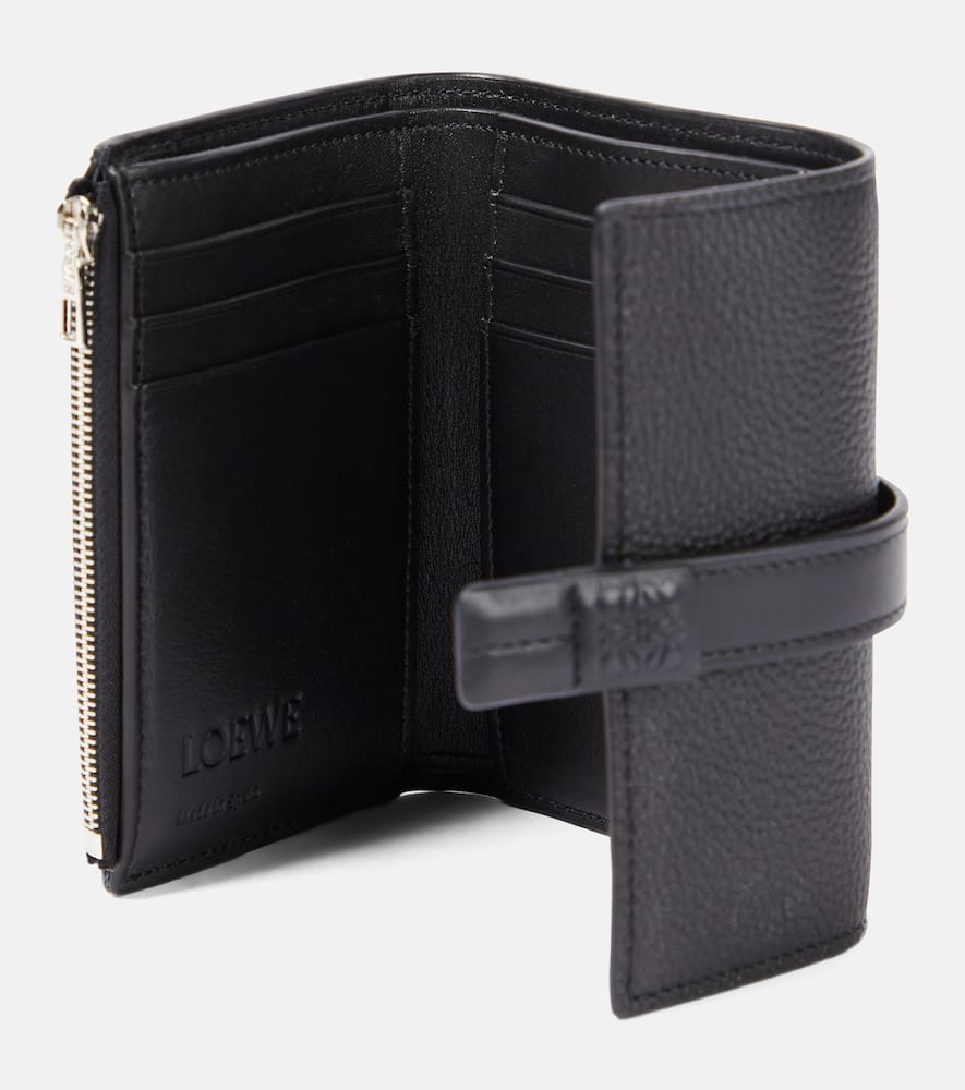 Loewe Anagram Small Leather Wallet In Black
