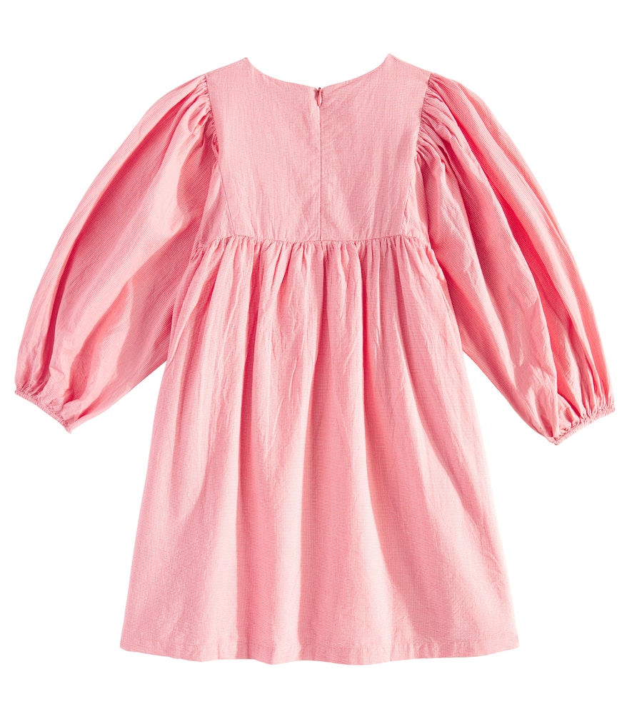 Tartine Et Chocolat Embroidered Gingham Cotton Dress In Pink