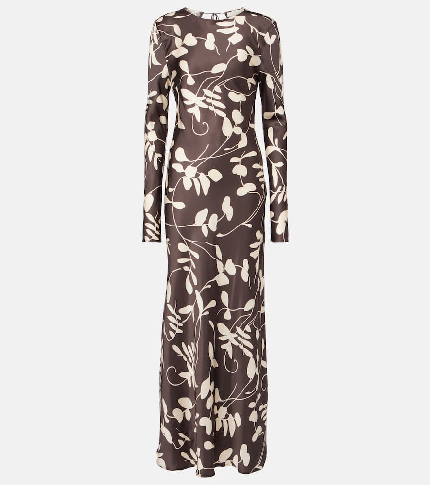 Faithfull Faroe floral satin maxi dress