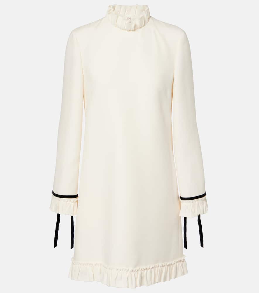 Valentino Crepe Couture Minidress In White