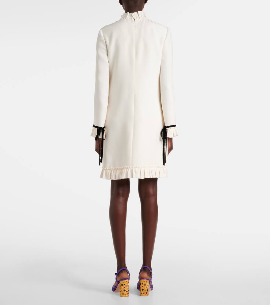 Valentino Crepe Couture Minidress In White