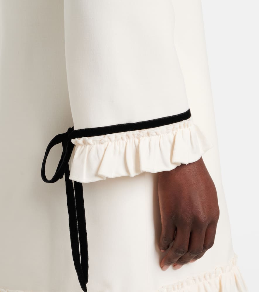 Valentino Crepe Couture Minidress In White