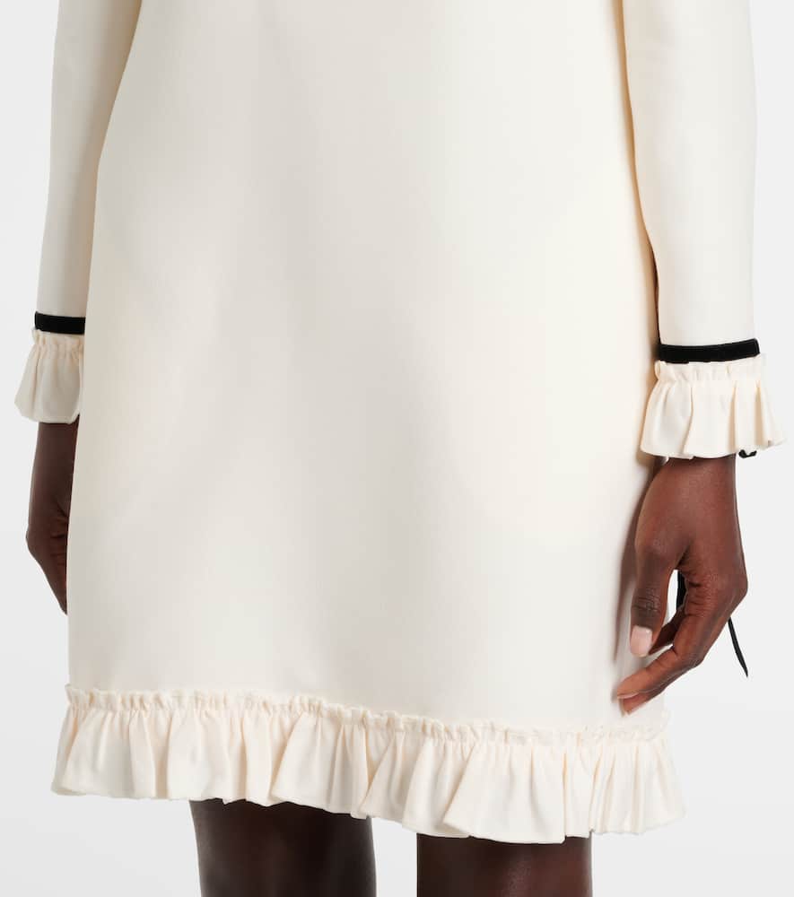 Valentino Crepe Couture Minidress In White