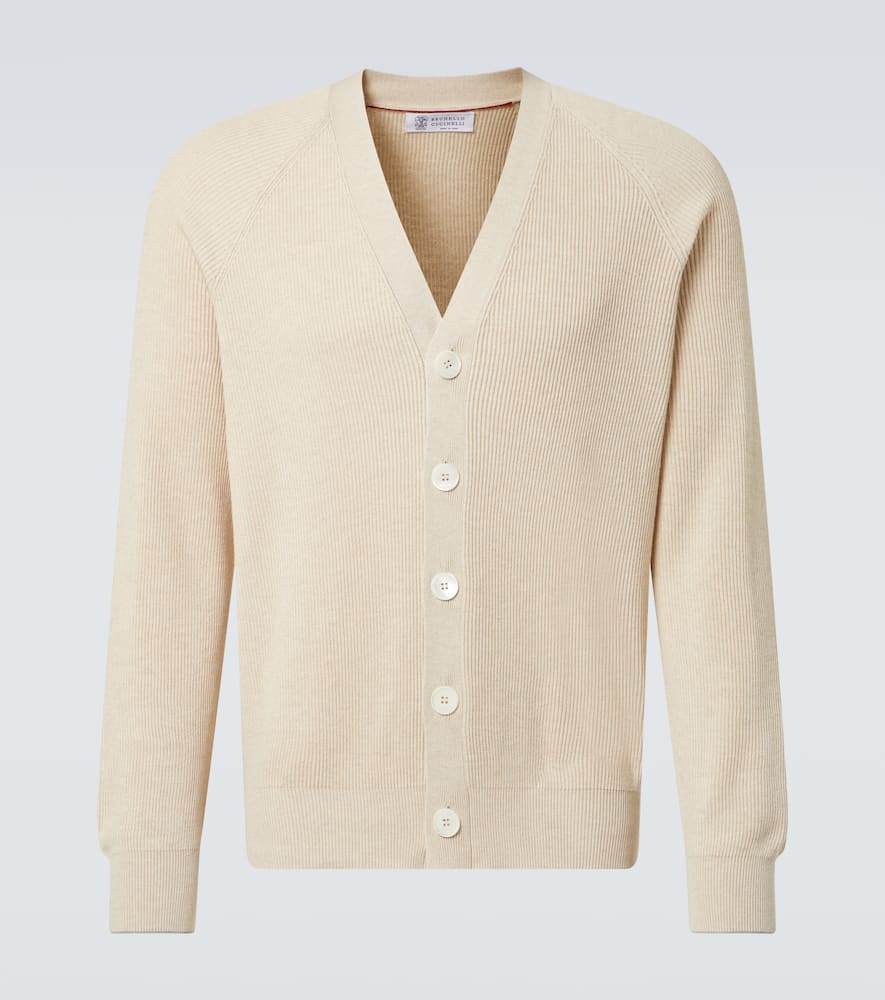 Brunello Cucinelli Cotton Cardigan In Beige