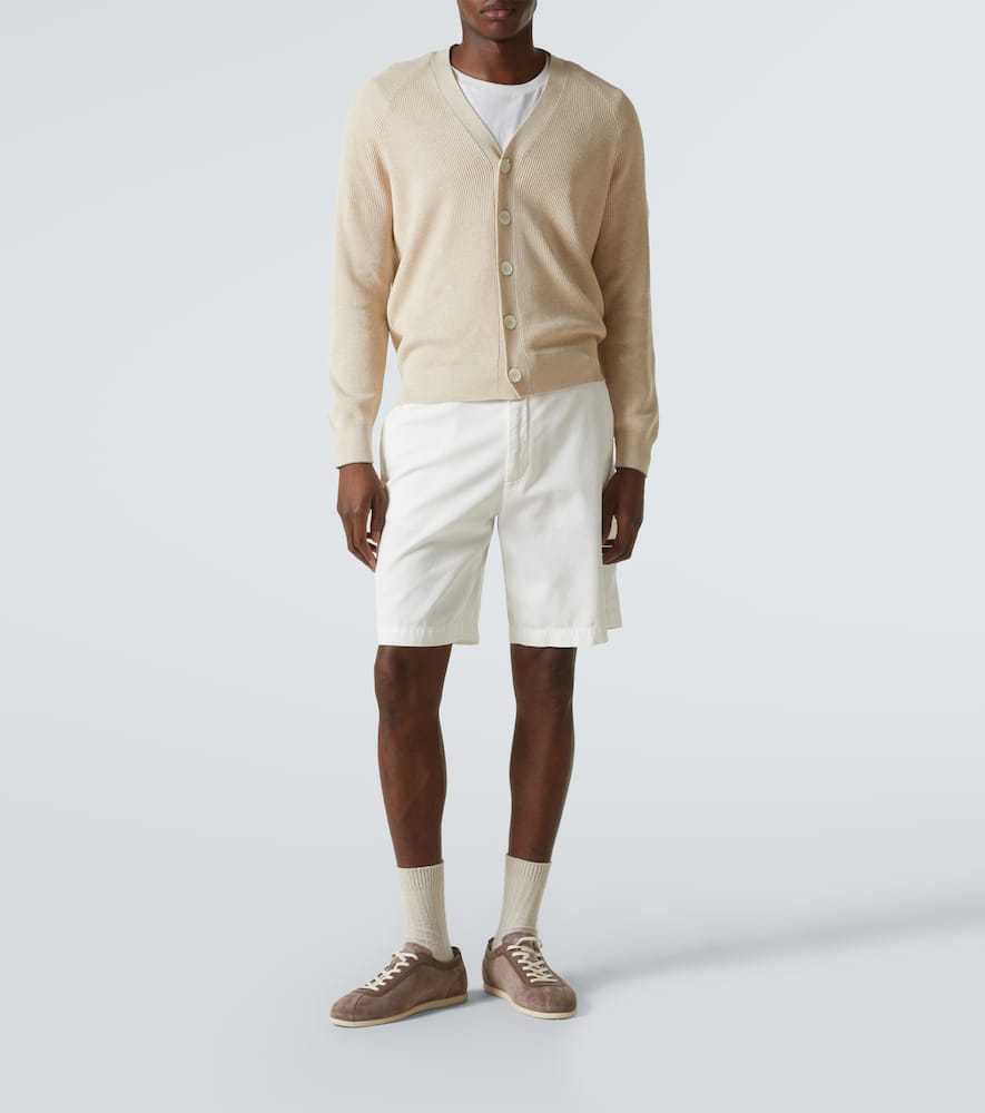 Brunello Cucinelli Cotton Cardigan In Beige