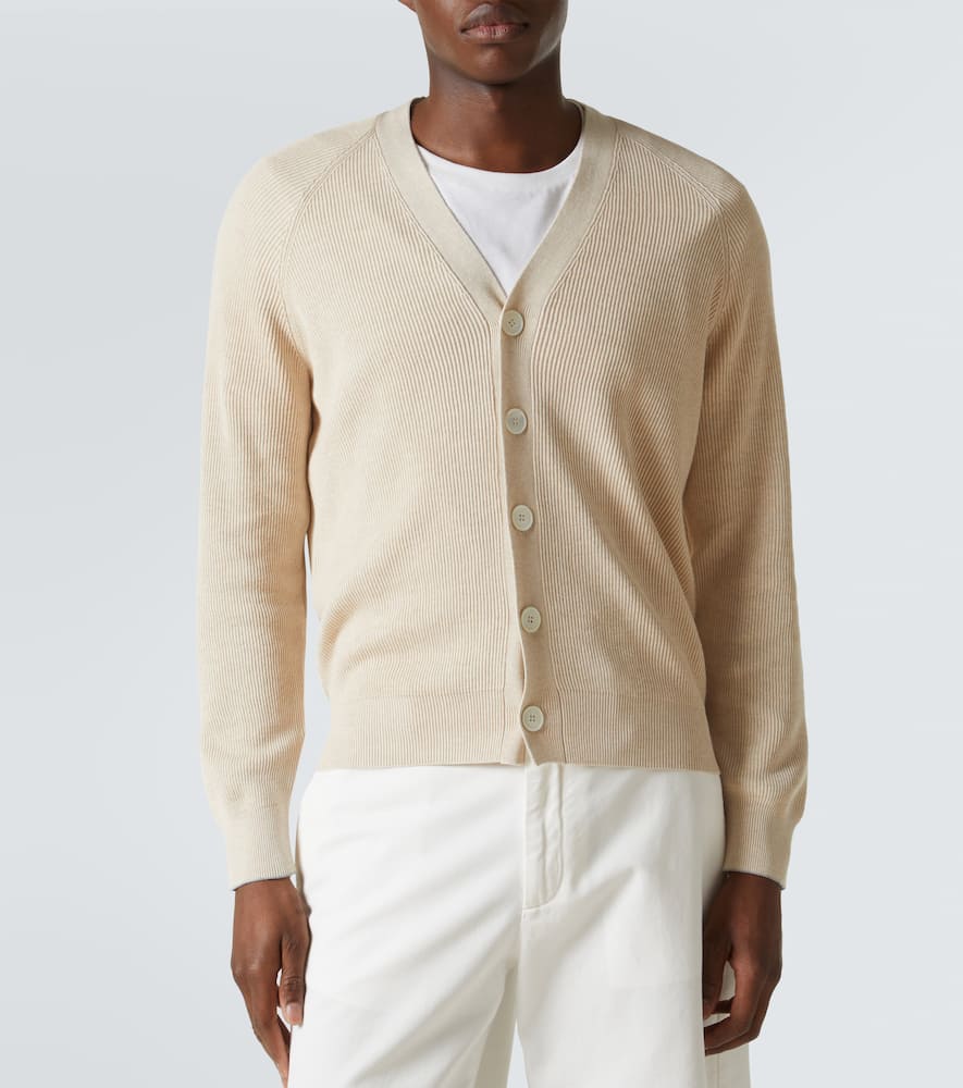 Brunello Cucinelli Cotton Cardigan In Beige