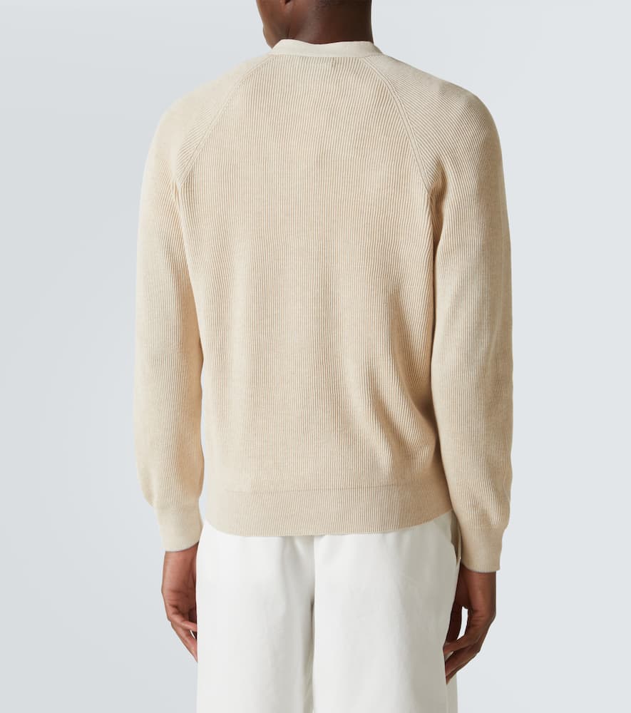 Brunello Cucinelli Cotton Cardigan In Beige