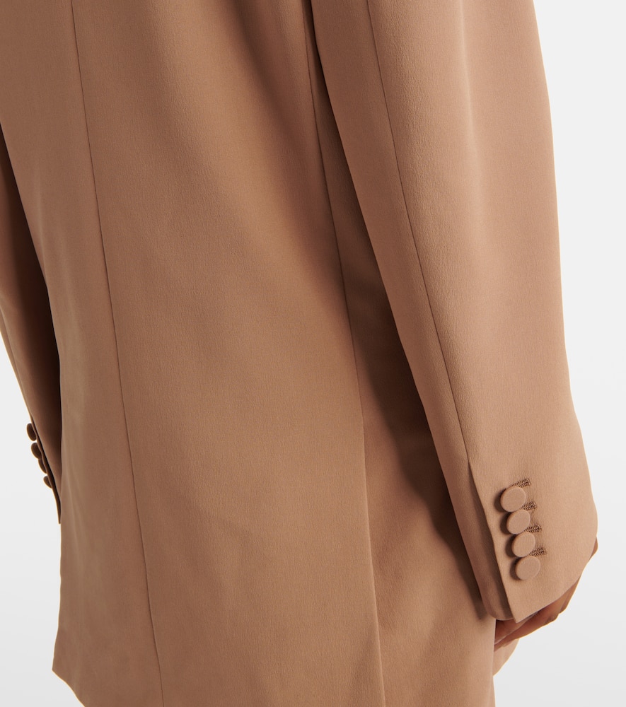 Saint Laurent Double-breasted Blazer Blazer And Suits In Brown