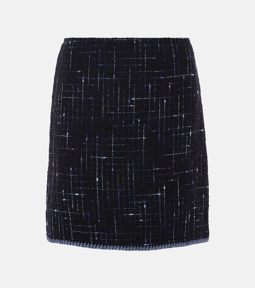 Cotton-blend tweed miniskirt