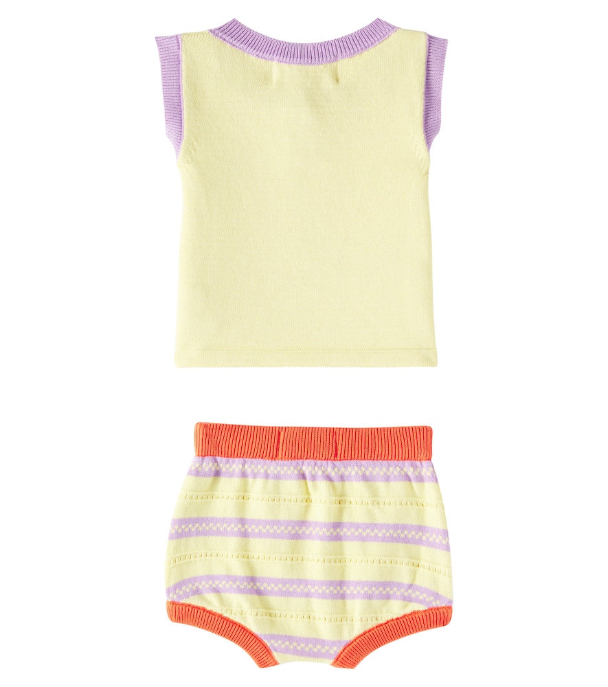 Bobo Choses Baby Flower Cotton Top And Shorts Set In Multicoloured