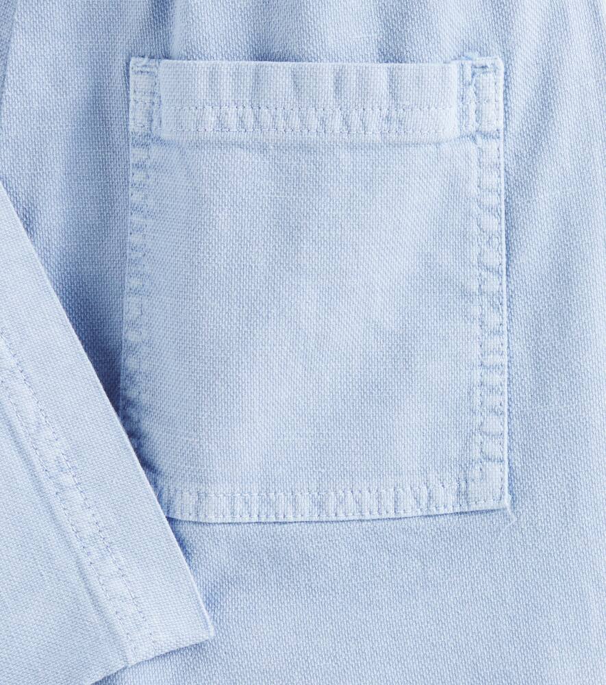 Il Gufo Cotton And Linen Bermuda Shorts In Blue