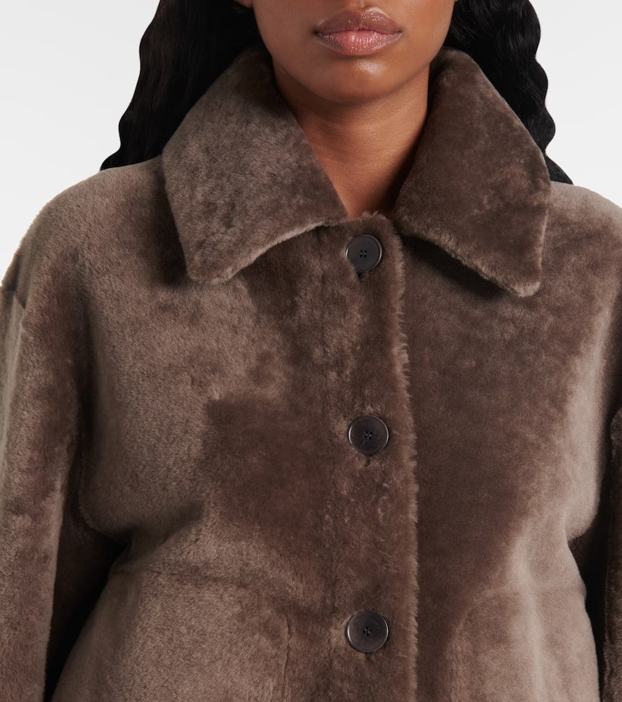 Joseph Reversible Shearling And Leather Jacket In Brown