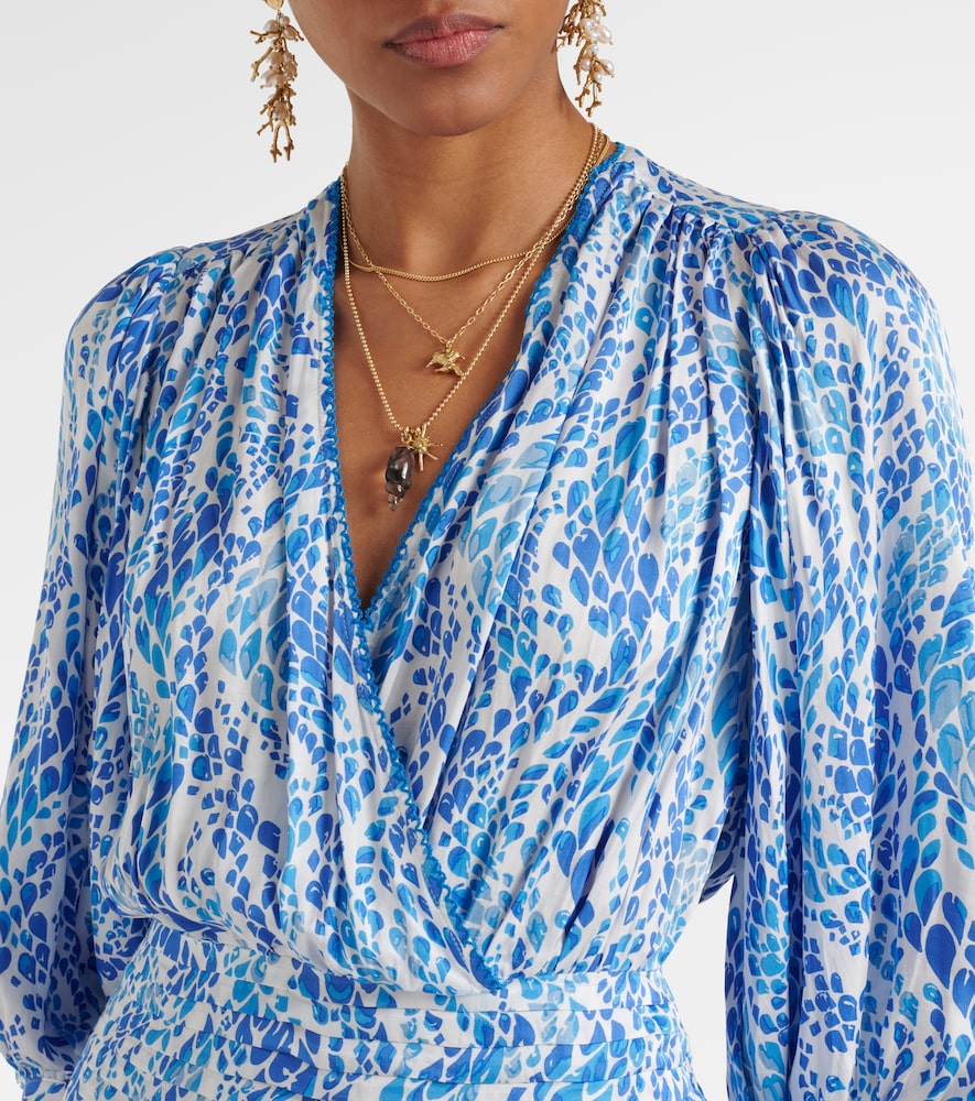  Poupette St Barth Poupette St Barth Colleen Printed Shirred Minidress 