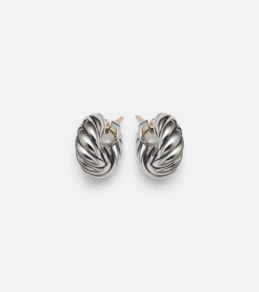 David Yurman Sculpted Cable sterling silver hoop earrings