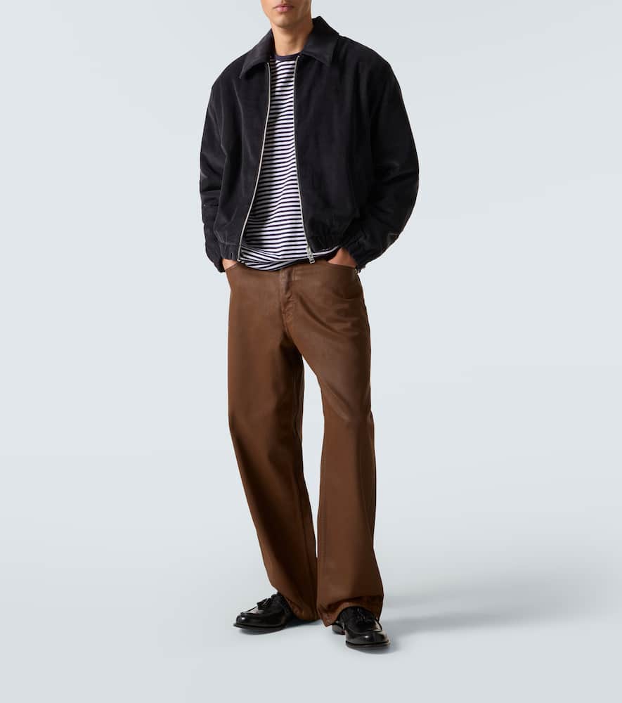 Ami Alexandre Mattiussi Ami De Caur Cotton Corduroy Blouson Jacket In Black